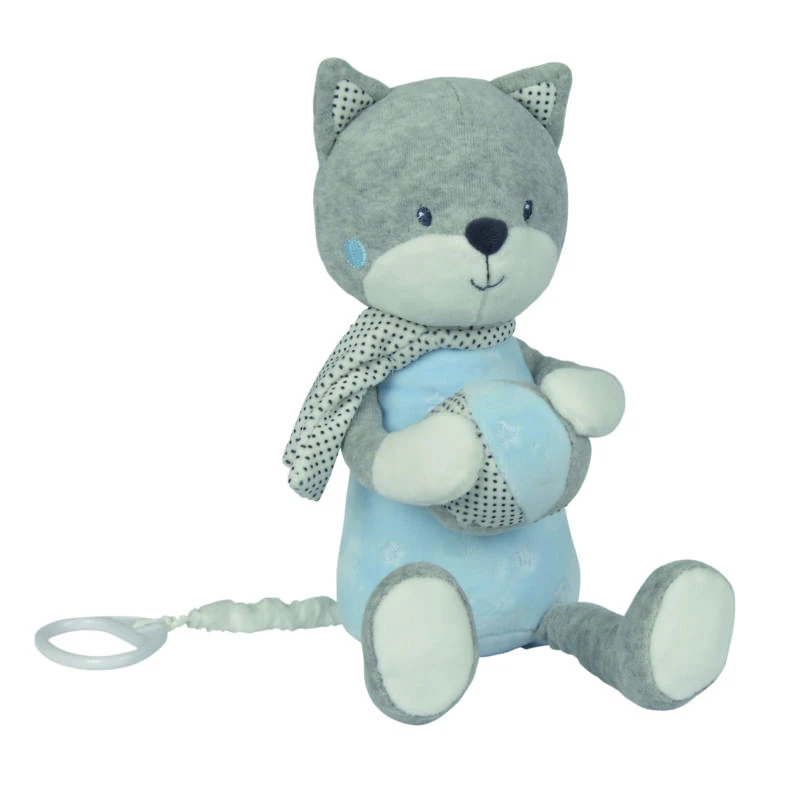 Tex Bubble Gum Boîte à Musique Renard Gris Rose 30 Cm 3 Tex Bubble Gum Boîte à Musique Renard Gris Rose 30 Cm