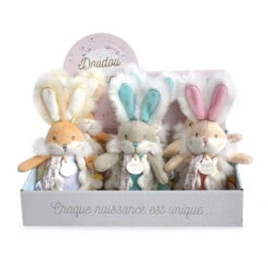 Doudou Et Compagnie - Lapin De Sucre Attache-sucette Avec Hochet Rose -Magasin De Jouets 2019012816072972a642e7xx