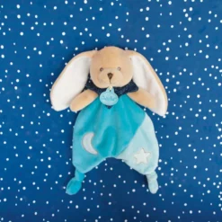 Baby'Nat - Les Luminescents - Doudou Plat Lapin Bleu -Magasin De Jouets 20200925095603cd931b56xx