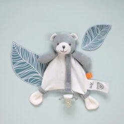 Baby'Nat - Coton BIO - Doudou Attache-sucette Ours Gris 18 Cm 8 Baby'Nat - Coton BIO - Doudou Attache-sucette Ours Gris 18 Cm -Magasin De Jouets 20210901122736e7840739xl