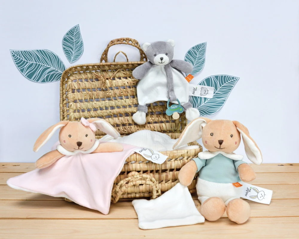 Baby'Nat - Coton BIO - Doudou Attache-sucette Ours Gris 18 Cm 6 Baby'Nat - Coton BIO - Doudou Attache-sucette Ours Gris 18 Cm – Image 4