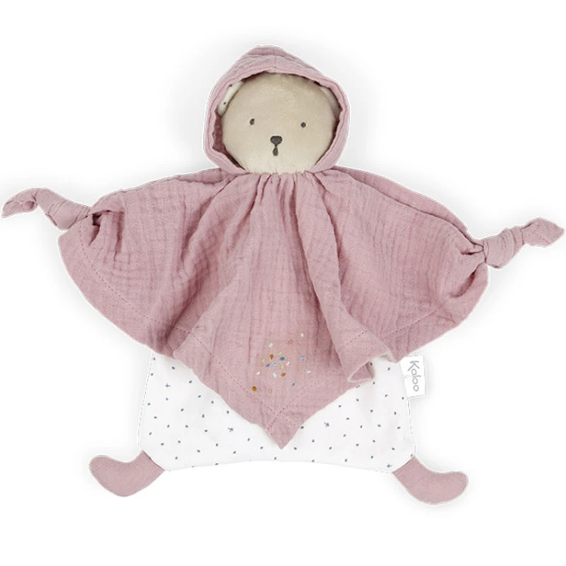 Kaloo - Petits Pas - Doudou Ours Coton Bio Rose 25 Cm 4 Kaloo - Petits Pas - Doudou Ours Coton Bio Rose 25 Cm – Image 2