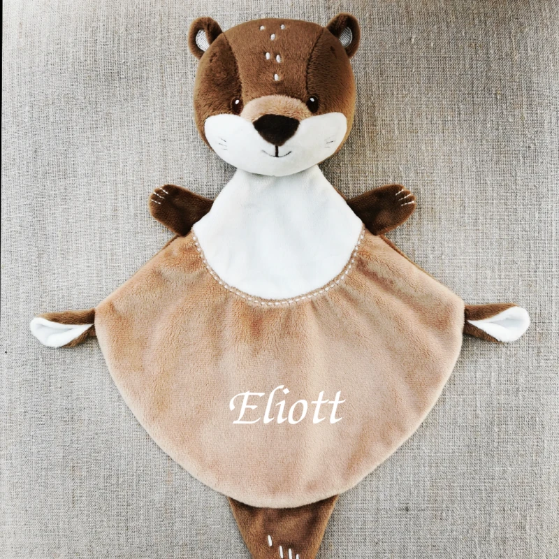 Nicotoy Lilou La Loutre Doudou Marron Blanc 30 Cm 6 Nicotoy Lilou La Loutre Doudou Marron Blanc 30 Cm – Image 4