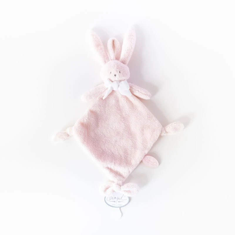 Dimpel - Ella Le Lapin - Doudou Attache-sucette Rose 25 Cm 4 Dimpel - Ella Le Lapin - Doudou Attache-sucette Rose 25 Cm – Image 2