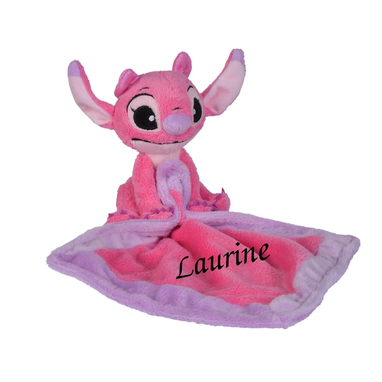 Disney Angel Stitch Doudou Mouchoir Violet Rose 40 Cm 4 Disney Angel Stitch Doudou Mouchoir Violet Rose 40 Cm â Image 2