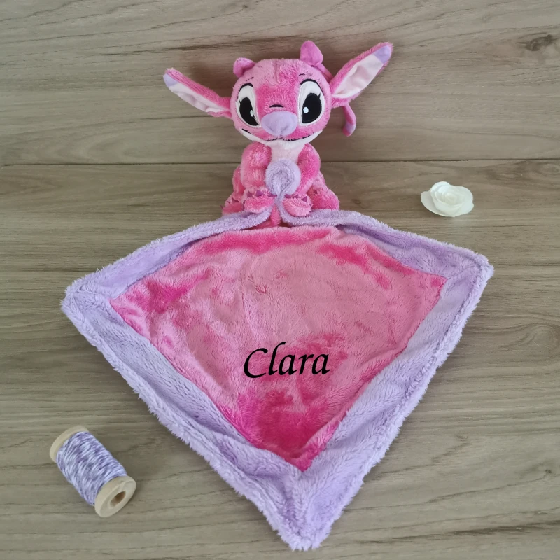 Disney Angel Stitch Doudou Mouchoir Violet Rose 40 Cm 3 Disney Angel Stitch Doudou Mouchoir Violet Rose 40 Cm