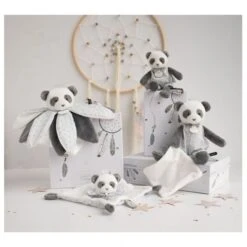 Doudou Et Compagnie - Attrape-rêve Doudou Pétale Panda Gris Blanc étoile -Magasin De Jouets attrapereve20petale20panda20gris20blanc20etoile 2