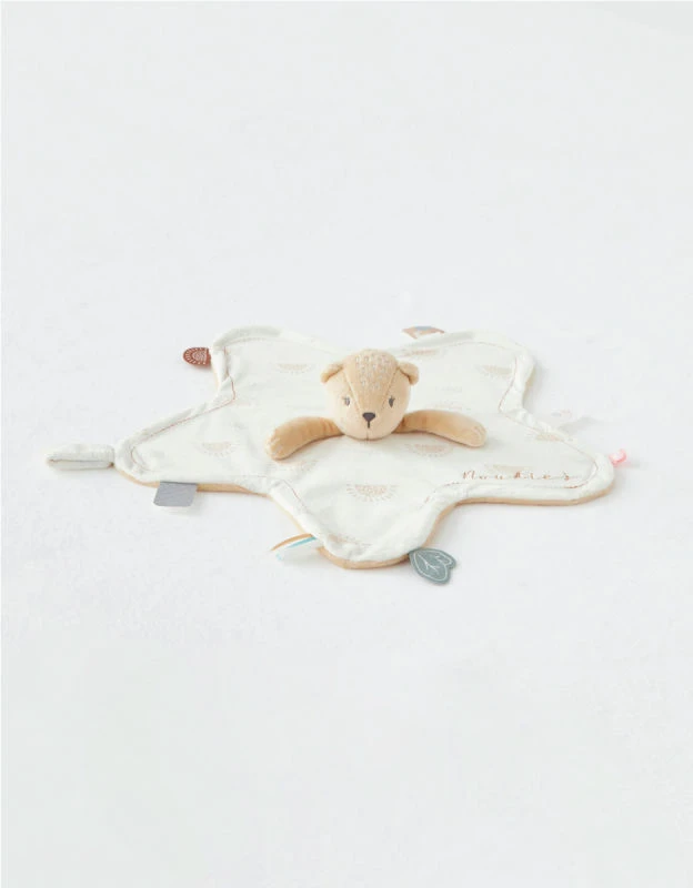 Noukie's - Babou Et Kendi - Doudou Plat Ours Beige Blanc 4 Noukie's - Babou Et Kendi - Doudou Plat Ours Beige Blanc – Image 2
