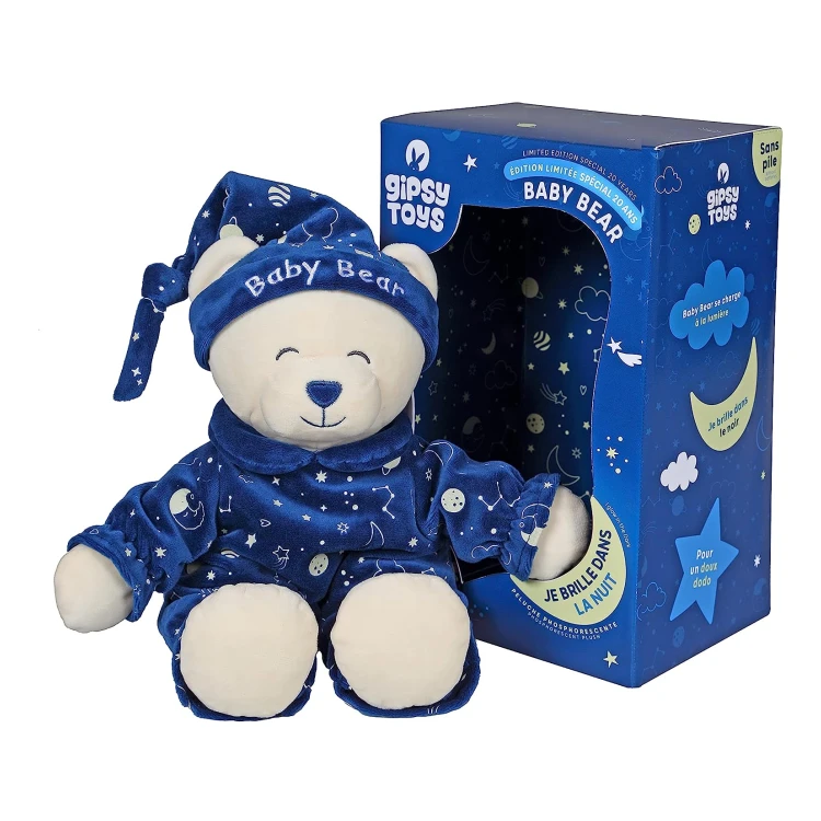 Gipsy Baby Bear Peluche Luminesncente Bleu Nuit 30 Cm 3 Gipsy Baby Bear Peluche Luminesncente Bleu Nuit 30 Cm
