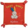 Kaloo Sweet Life Doudou Plat Lapin Orange Bleu -Magasin De Jouets bebe doudoutoutdouxlapinsweetlife22514