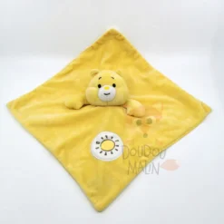 Bisounours - Doudou Plat Ours Jaune 25 Cm
