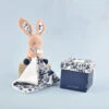 Doudou Et Compagnie - Boh'Aime - Peluche Avec Doudou Lapin Bleu Blanc Liberty -Magasin De Jouets bohaime2020peluche20avec20lapin20bleu20blanc20liberty