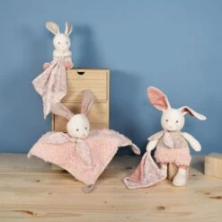 Doudou Et Compagnie - Botanic - Peluche Avec Doudou BIO Lapin Rose 22 Cm -Magasin De Jouets botanic2020peluche20avec20bio20lapin20rose202220cm 1