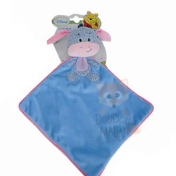 Disney Bourriquet L'âne Doudou Plat Tricot Bleu Rose