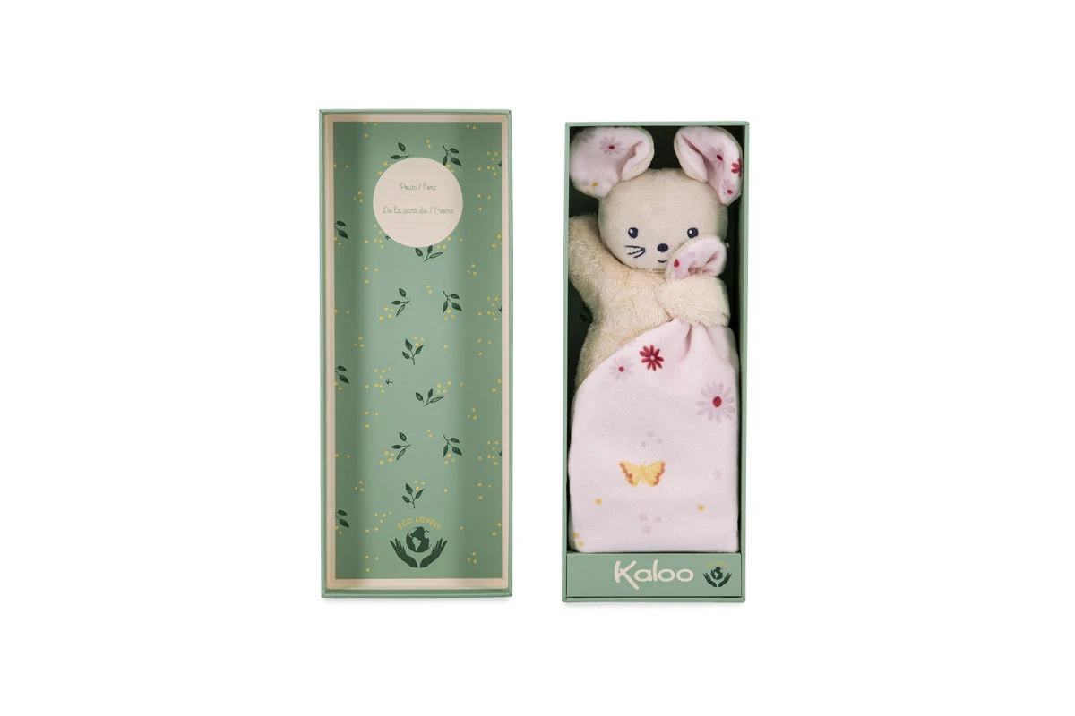 Kaloo - Carré Douceur - Doudou Souris Rose Jolie Marguerite 17 Cm 6 Kaloo - Carré Douceur - Doudou Souris Rose Jolie Marguerite 17 Cm – Image 4
