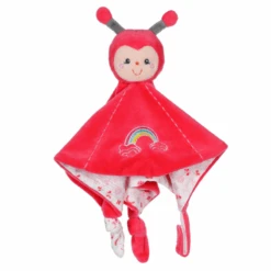 Gipsy Rainbow Doudou Plat Coccinelle Rose Arc En Ciel 25 Cm