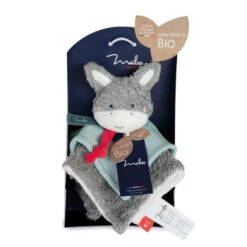 Maïlou Tradition - Coton Bio & Made In France - Doudou Carré âne 25 Cm -Magasin De Jouets coton20bio20made20in20france2020carre20ane202520cm 2
