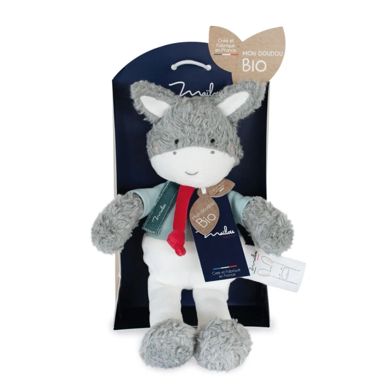 Maïlou Tradition - Coton Bio & Made In France - Peluche âne 30 Cm 5 Maïlou Tradition - Coton Bio & Made In France - Peluche âne 30 Cm – Image 3