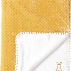 Nattou - Couverture Plaid Bébé 100 X 75 Cm Jaune Blanc