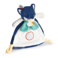 Doudou Et Compagnie - Tiwipi - Doudou Plat Loup Bleu 23 Cm -Magasin De Jouets dc3640