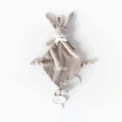 Dimpel - Ella Le Lapin - Doudou Attache-sucette Beige 25 Cm