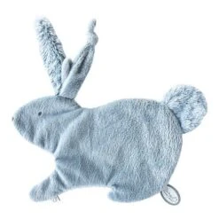 Dimpel - Emma Le Lapin - Doudou Attache-sucette Bleu Foncé 22 Cm