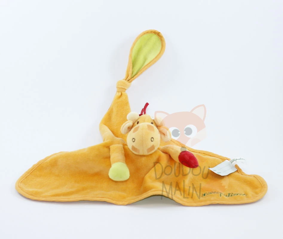 Lilliputiens Doudou Girafe Oiseau Orange Vert Réversible 3 Lilliputiens Doudou Girafe Oiseau Orange Vert Réversible