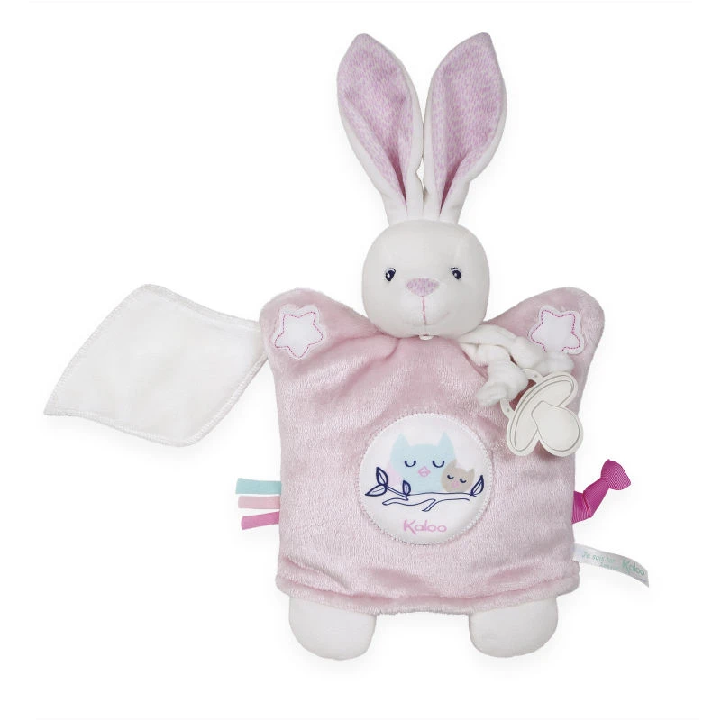 Kaloo Imagine Doudou Marionnette Lapin Rose Blanc 3 Kaloo Imagine Doudou Marionnette Lapin Rose Blanc