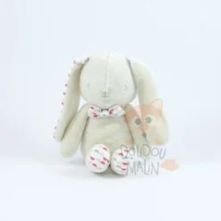 Klorane Doudou Lapin Beige Rose Vert Pois