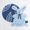 Maïlou Tradition - Lapin Dorlotin Fabriqué En France - Doudou Bleu 25 Cm