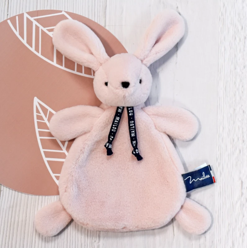 Maïlou Tradition - Lapin Dorlotin Fabriqué En France - Doudou Rose 25 Cm 3 Maïlou Tradition - Lapin Dorlotin Fabriqué En France - Doudou Rose 25 Cm