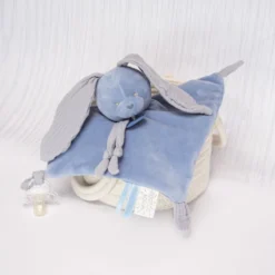 Baby'Nat - Lapin Lange - Doudou Plat Bleu 25 Cm 8 Baby'Nat - Lapin Lange - Doudou Plat Bleu 25 Cm -Magasin De Jouets lapin20lange2020plat20bleu202520cm 1