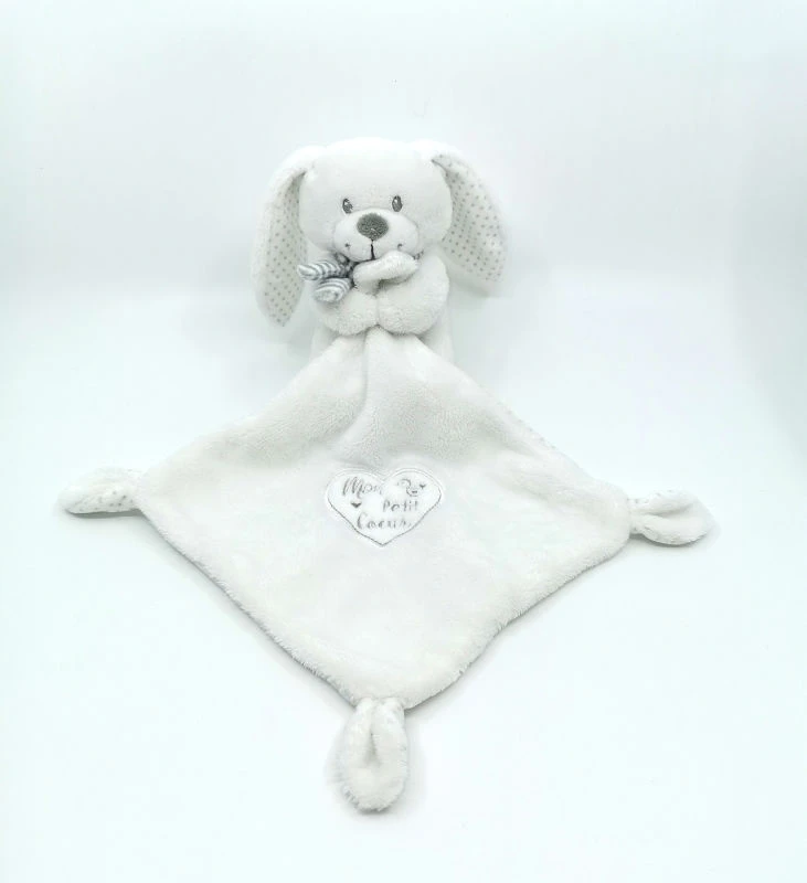 Pommette Doudou Lapin Mouchoir Blanc Mon Petit Coeur 30 Cm 3 Pommette Doudou Lapin Mouchoir Blanc Mon Petit Coeur 30 Cm
