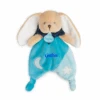 Baby'Nat - Les Luminescents - Doudou Plat Lapin Bleu