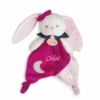 Baby'Nat - Les Luminescents - Doudou Plat Lapin Rose