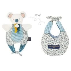 Doudou Et Compagnie - Les Petits Fûtés - Doudou Marionnette Yoca Le Koala Bleu 30 Cm
