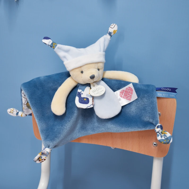 Doudou Et Compagnie - Les Petits Fûtés - Ours Doudou Bleu 35 Cm 3 Doudou Et Compagnie - Les Petits Fûtés - Ours Doudou Bleu 35 Cm