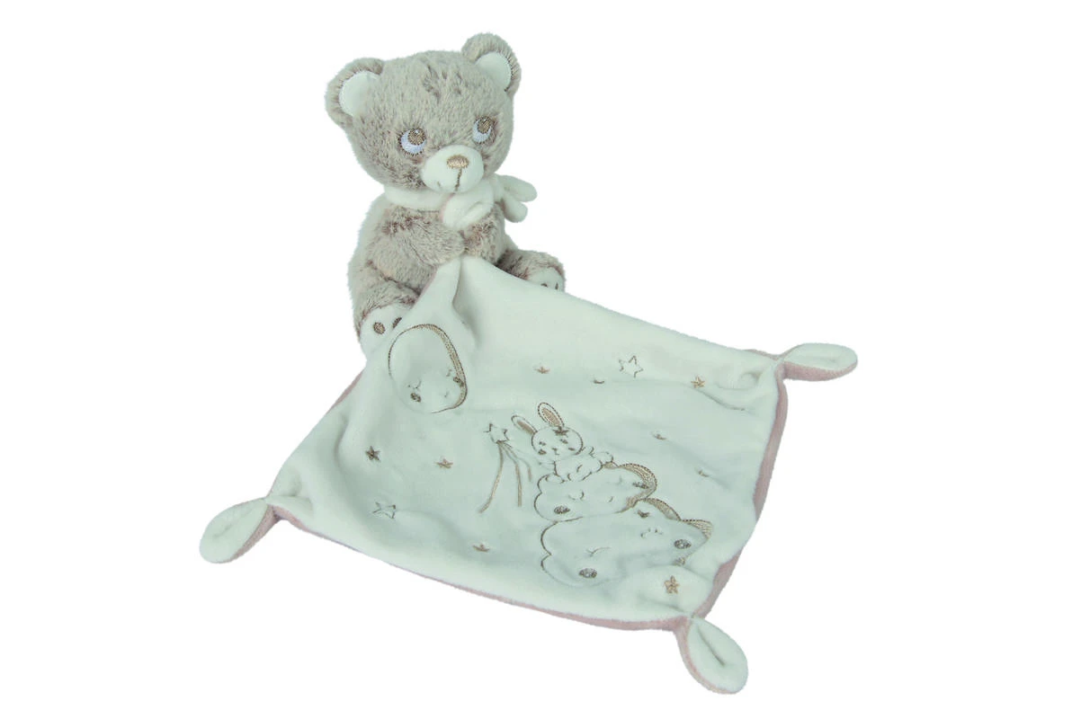 Nicotoy Louis Doudou Mouchoir Ours Gris Blanc Lune Nuage étoile 3 Nicotoy Louis Doudou Mouchoir Ours Gris Blanc Lune Nuage étoile