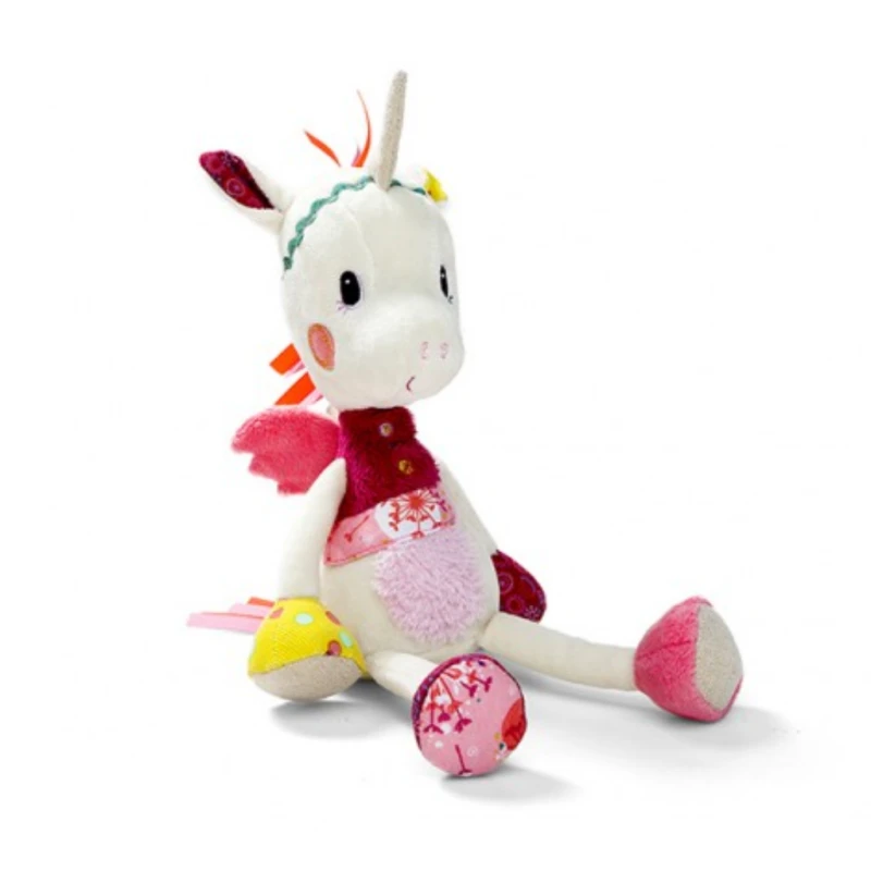 Lilliputiens Louise La Licorne Peluche Câline Rose Blanc 3 Lilliputiens Louise La Licorne Peluche Câline Rose Blanc