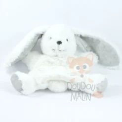Simba Toys Doudou Marionnette Lapin Blanc Gris Made With Love