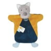 Baby'Nat - Doudou Marionnette Loup Jaune Bleu 25 Cm -Magasin De Jouets marionnette20loup20jaune20bleu202520cm