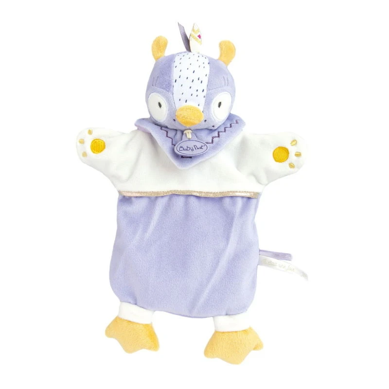 Baby'Nat - Marionnette Tipioux - Hibou Violet 3 Baby'Nat - Marionnette Tipioux - Hibou Violet