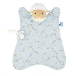 Kaloo - Maxi Doudou Mouton En Coton Bio Bleu Blanc 40 Cm