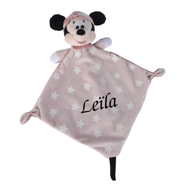 Disney - Minnie La Souris - Doudou Plat Luminescent Rose 25 Cm 3 Disney - Minnie La Souris - Doudou Plat Luminescent Rose 25 Cm