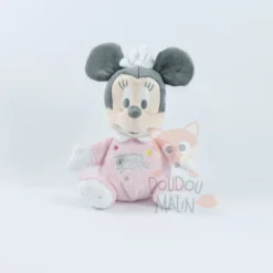 Disney Minnie La Souris Mini Peluche Rose Blanc Mouton