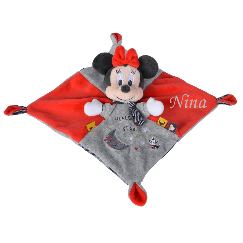 Disney Minnie La Souris Doudou Plat Stary Night Rouge Gris 25 Cm 4 Disney Minnie La Souris Doudou Plat Stary Night Rouge Gris 25 Cm – Image 2