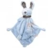 Nicotoy Collection Mon Ami Teddy Doudou Lapin Plat Carré Bleu Bandana