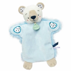Baby'Nat - Neskimos Marionnette Ours Polaire Bleu