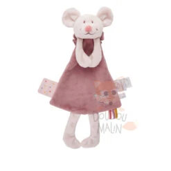 Noukie's Mia & Victoria Doudou Plat Platso Souris Rose Violet