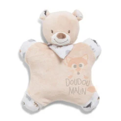 Bout'chou Doudou Ours Beige Blanc